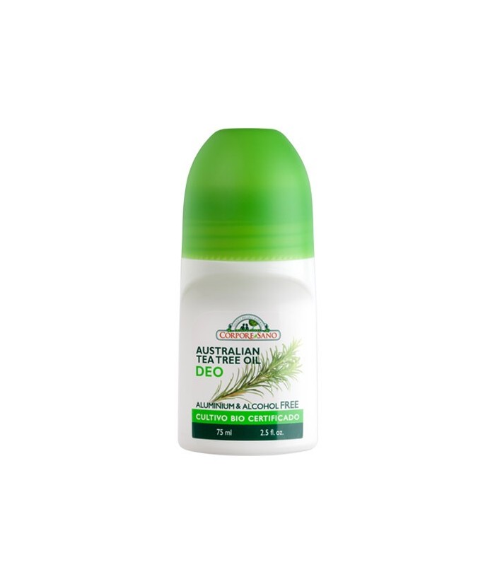 DESODORANTE ROLL-ON REFRESCANTE
ACEITE DE ÁRBOL DE TÉ AUSTRALIANO
El aceite de árbol de té tiene propiedades antisépticas y a