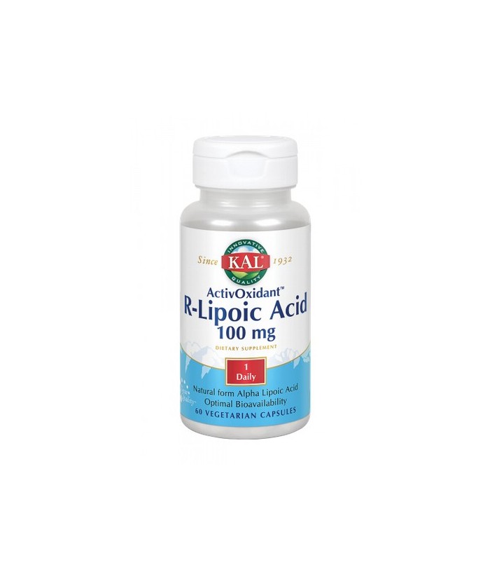 R-Lipoic Acid ActivOxidant -60 Vegcaps. Apto Para Veganos
REF.50212
CONTENIDO MEDIO (POR VEGCAP)
Ácido R-alfa lipoico      