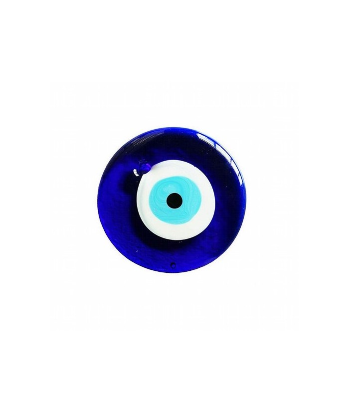 Amuleto Proteccion Ojo Turco Cristal Redondo 4 cm (Para Colgar)