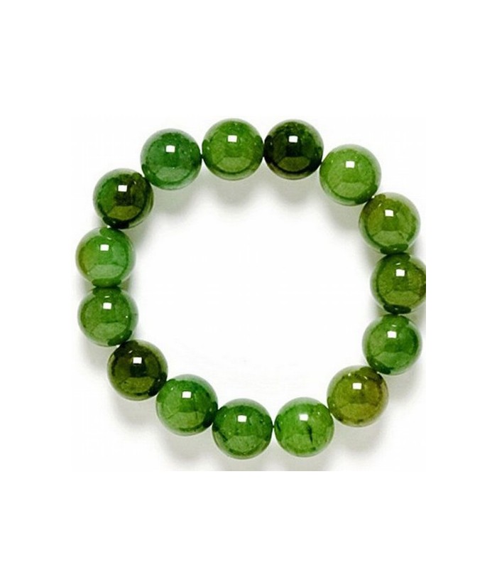 Pulsera de bolas de ágata Verde púlida de 8 mm.
Goma elástica.