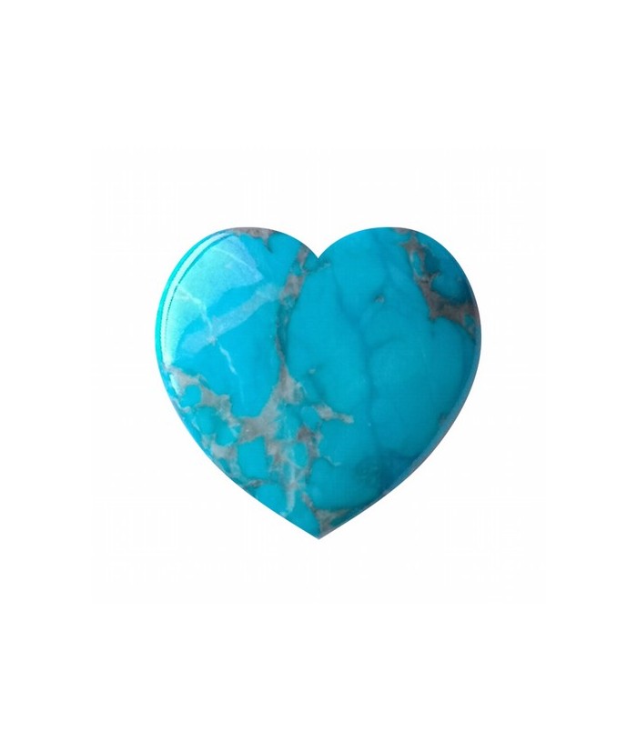 Howlita Azul tallada en forma de corazón para decoración o terápia de Feng-shui.
Medida:  40x40x5mm