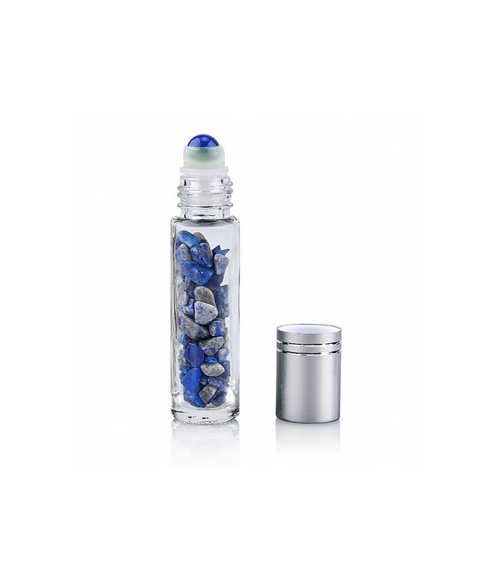 Aplicador roll-on para masajes de zonas faciales con piedras pulidas de lapislázuli. Ideal para gemoterapia.