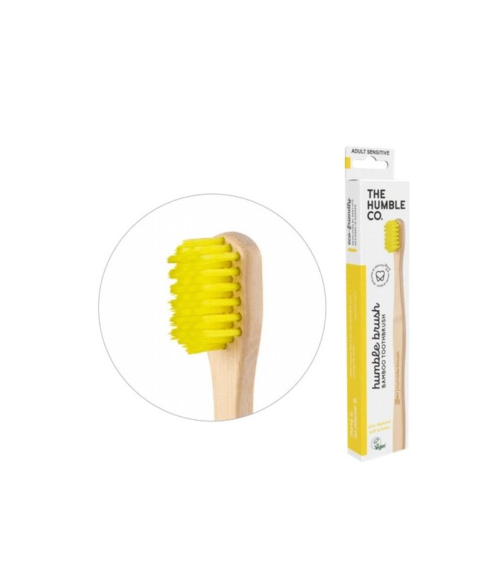 humble brush - amarillo adulto - sensible
¿Dientes o encías sensibles? - te tenemos cubierto. 

Nuestro cepillo de dientes s