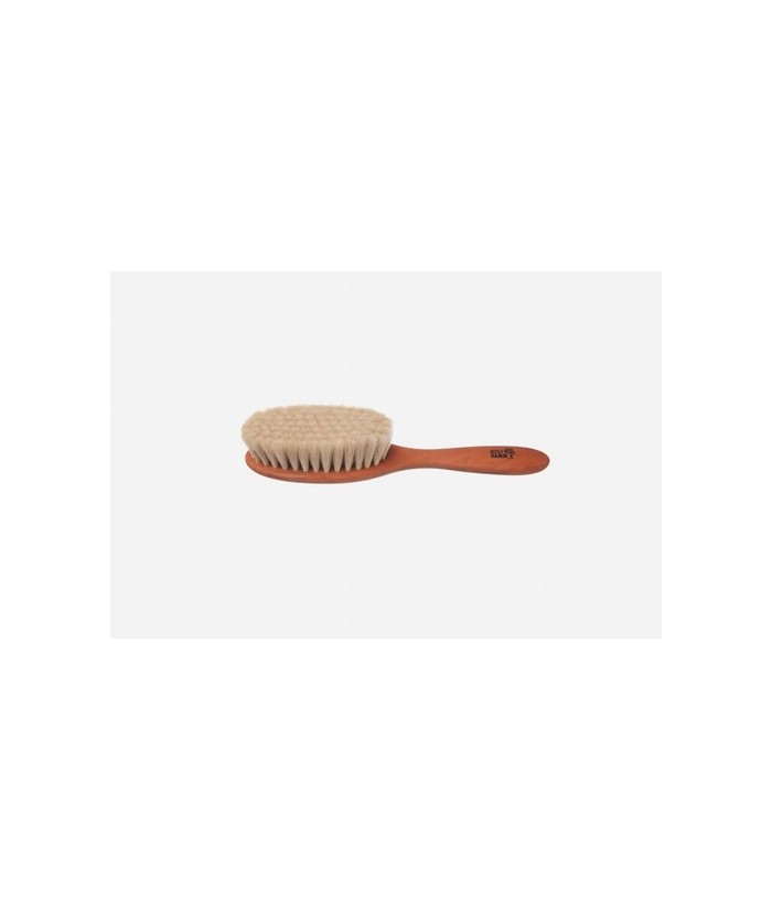 
Cepillo para bebé, peral encerado, pelo de cabra muy suave
Idoneidad: cabello de bebé, masaje acariciante. Longitud: 18,5 cm