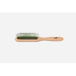 Cepillo de alambre, madera de haya, estrecho, clavos de alambre sin níquel, verde
Idoneidad: cabello medio a largo, liso u ond