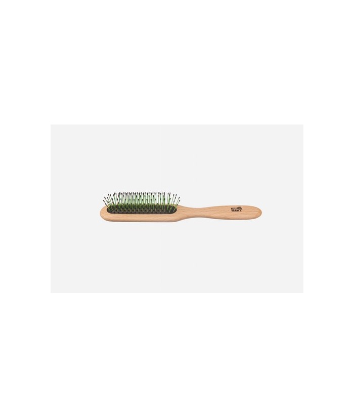 Cepillo de alambre, madera de haya, estrecho, clavos de alambre sin níquel, verde
Idoneidad: cabello medio a largo, liso u ond