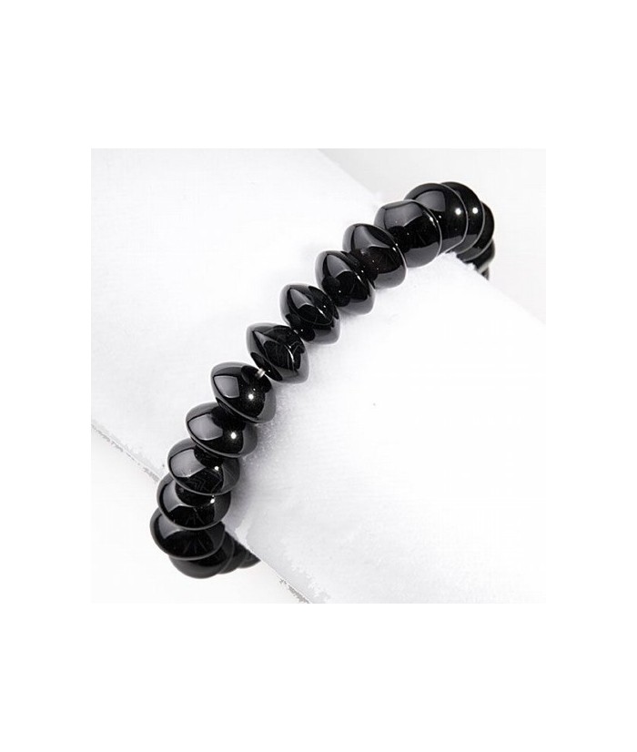 Pulsera de ónix de 38 piezas de 8 mm. de diámetro.
Engarce de goma elástica.