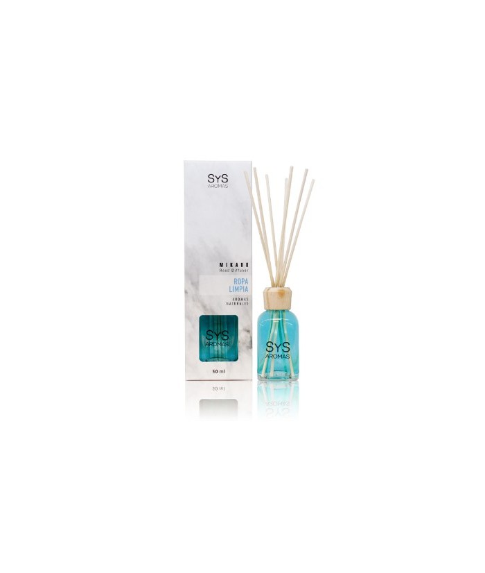 El Estuche Ambientador Mikado SyS Ropa Limpia destaca por su perfume foral muy fresco combinado con notas florales, verdes, ama