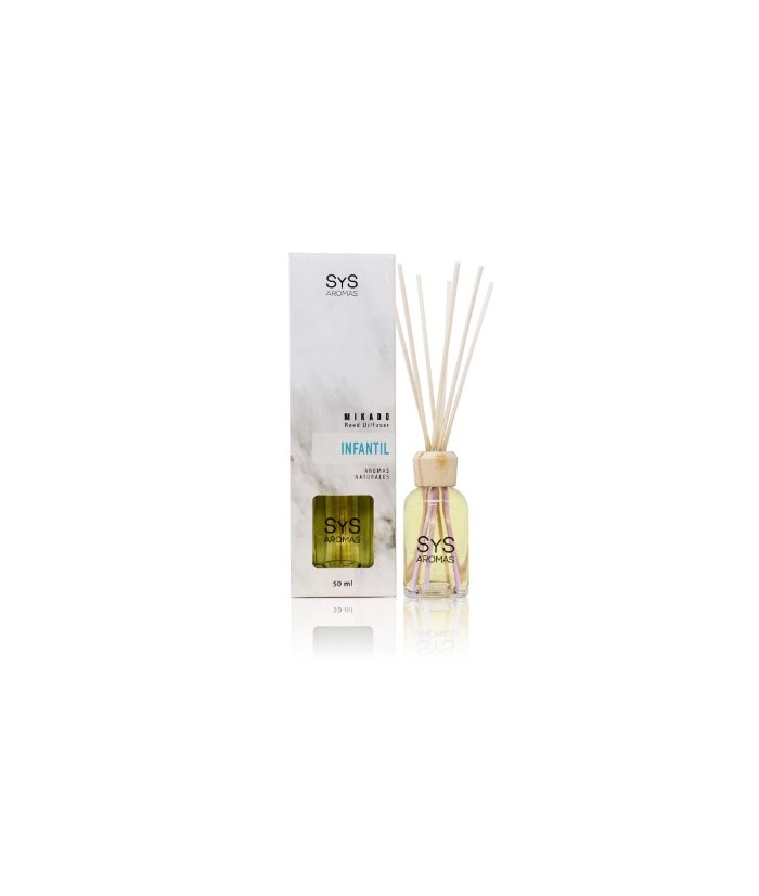 El Estuche Ambientador Mikado SyS Infantil destaca por sus notas cítricas y florales. Un aroma perfecto para las habitaciones d