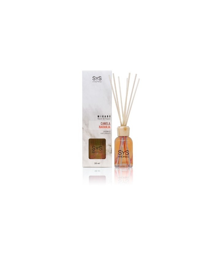 
El Estuche Ambientador Mikado SyS Canela - Naranja recrea la esencia natural de la canela y la naranja aportando un ambiente 