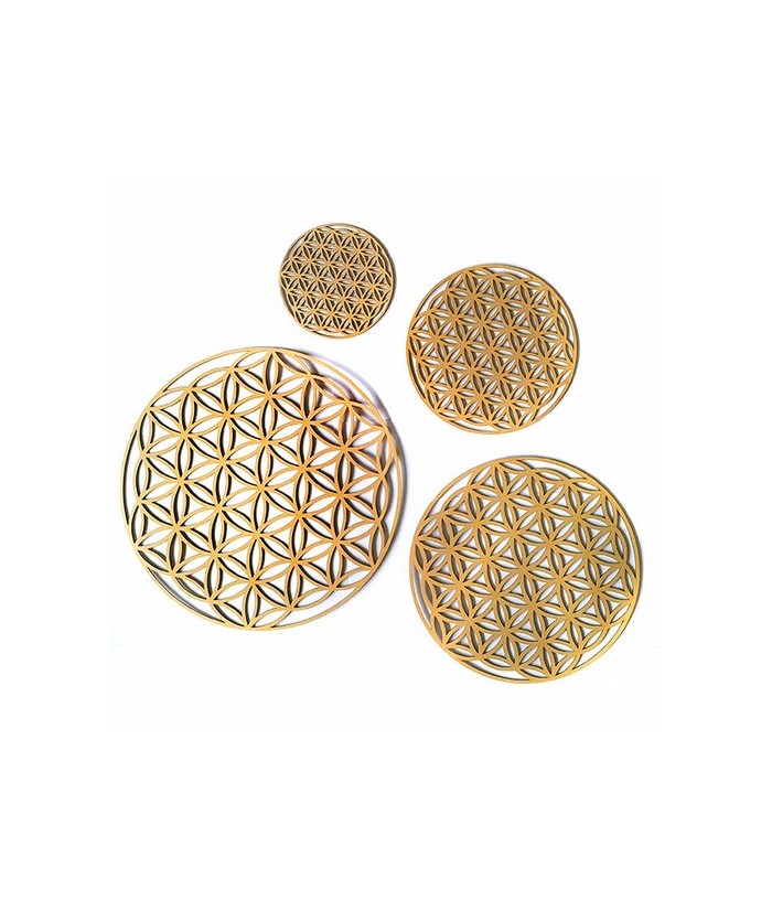 Set de 4 piezas de madera troqueladas con la Flor de la Vida.

Tamaños: 15,5cm, 23cm, 30,5cm y 38cm

Ideal para decorar de 