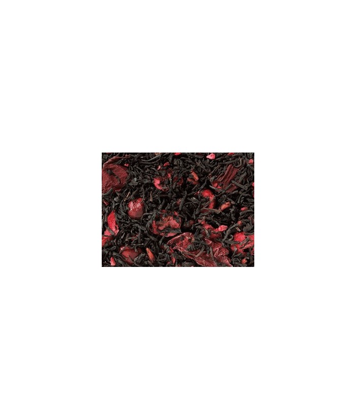 Té negro (93%), aroma, rebanadas de arándano liofilizada, trocitos de frambuesa liofilizadas, pepas de granada, rosas campesina