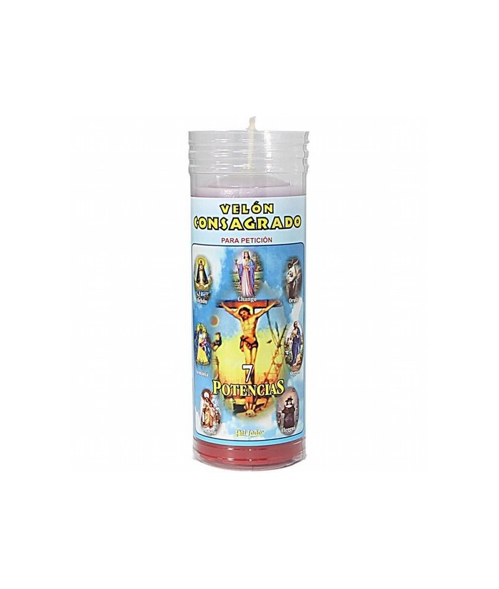 ELON Consagrado 7 Potencias con Oracion 15 x 5.5 cm (Con Tubo Protector) (Blanco Arriba)