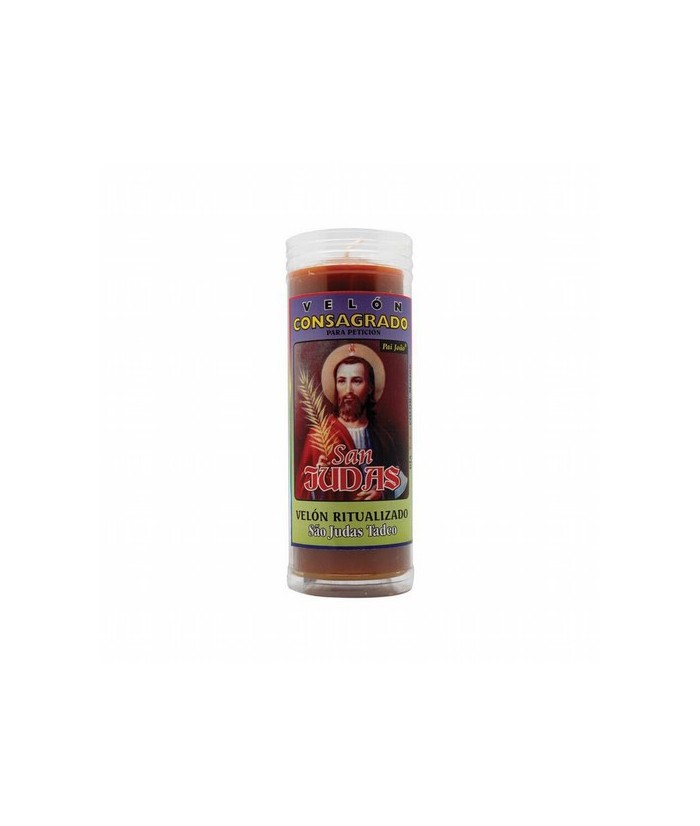 VELON CONSAGRADO San Judas 15 x 5.5 cm (Incluye Ritual)

Este Velón Consagrado de San Judas Tadeo, patrón de los casos difíci