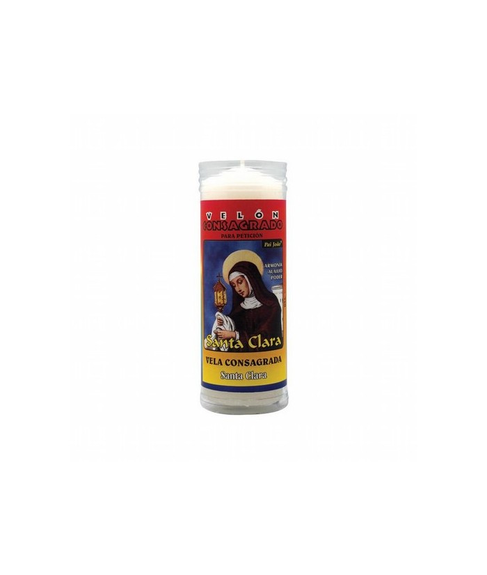VELON CONSAGRADO Santa Clara 15 x 5.5 cm (Incluye Ritual)