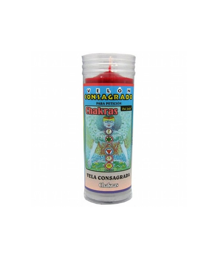 VELON CONSAGRADO Chakras 15 x 5.5 cm (Incluye Ritual)