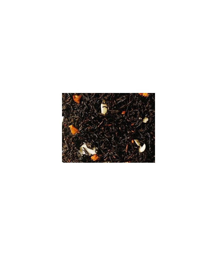 Té negro (86%), trocitos de canela, aroma, almendra rayada, trozos de manzana, trozos de vainilla