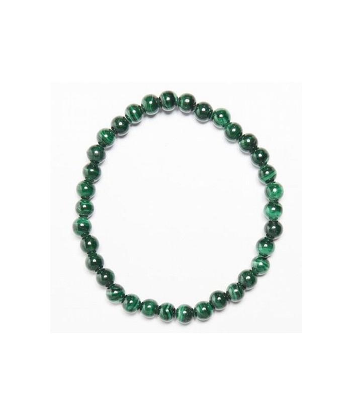 Pulsera de Malaquita en bola 6mm.

Engarzada en goma elástica.

Calidad Extra