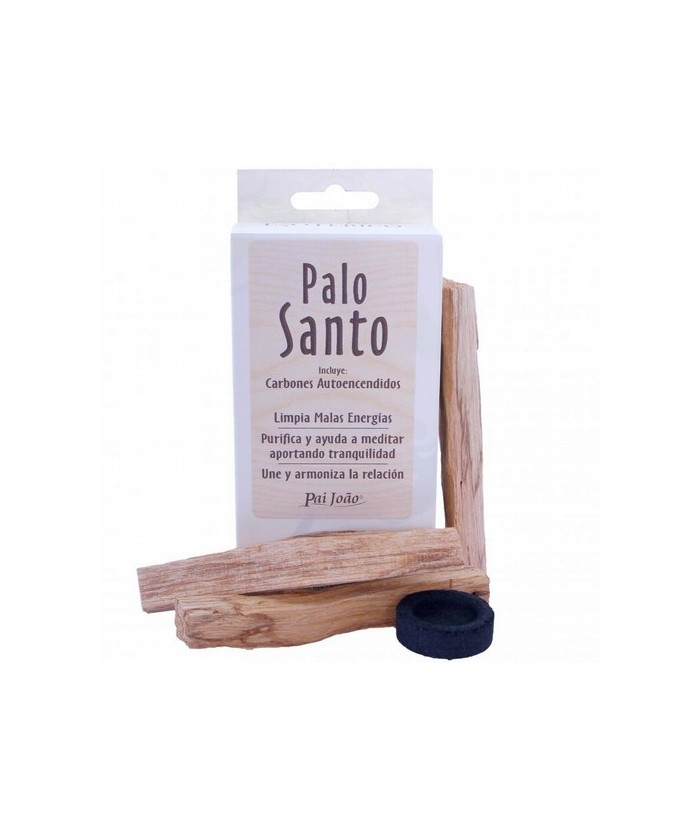 Palo Santo piezas uniformes ( 30 gr) y 10 Carbon Autoencendido - Bursera Graveolens