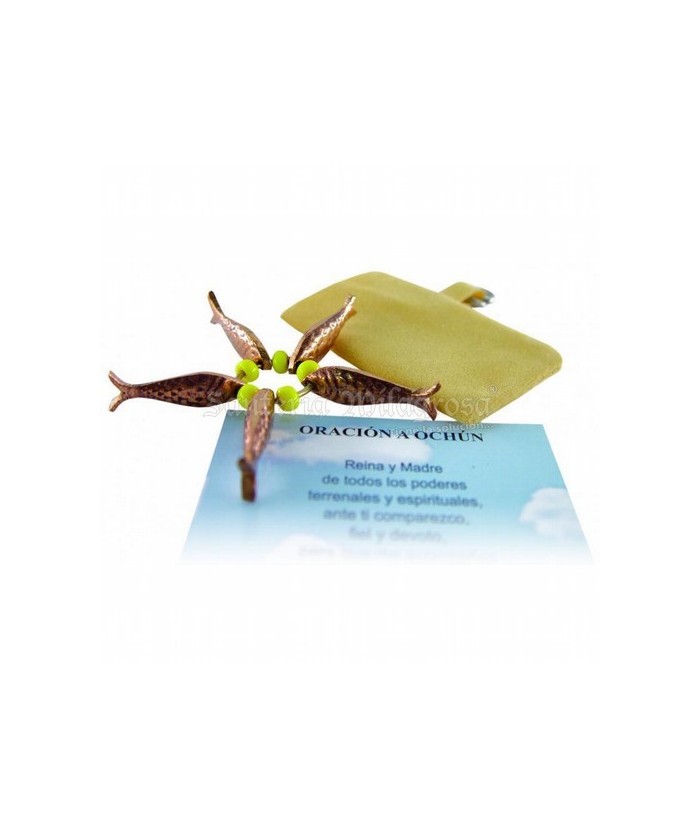 Amuleto Ochun 5 Herramientas Bronce (Oracion + Bolsa Resguardo)
Ref.: AM0298