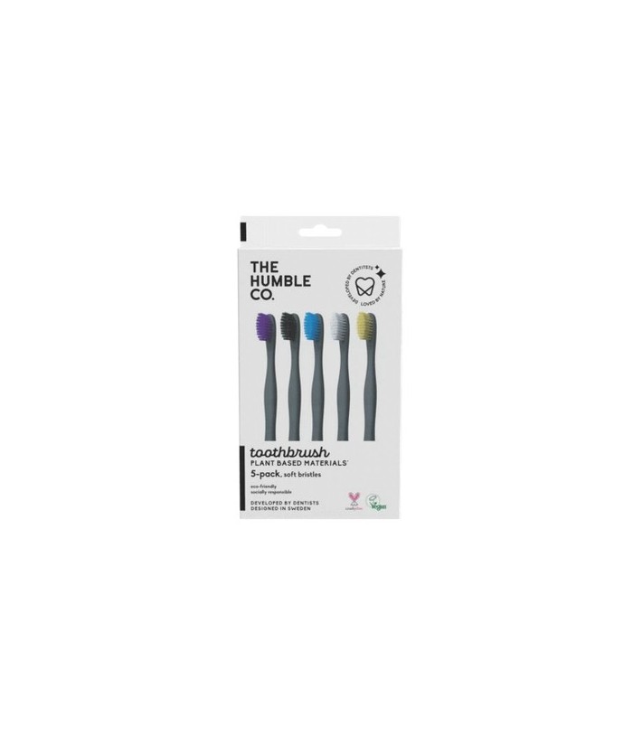 paquete familiar - paquete de 5 cepillos de dientes a base de plantas
la segunda mejor cosa
estamos locos por el bambú, pero 