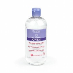 AGUA MICELAR ANTIEDAD 
La fórmula del agua micelar antiedad Jonzac® SUblimactive limpia, elimina el maquillaje y suaviza la pi