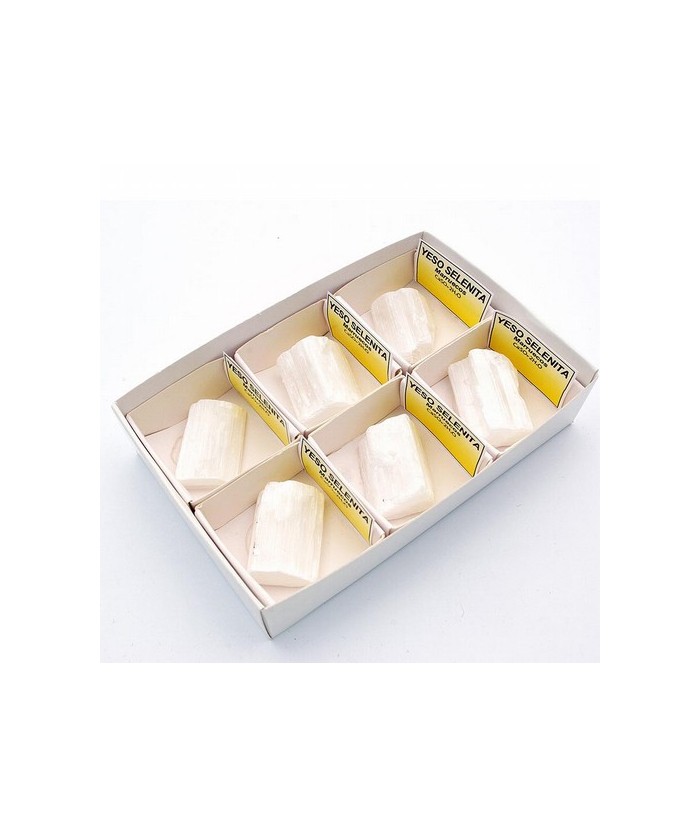 Yeso Selenita en cajitas de 4x4cm.
SET 6 UD