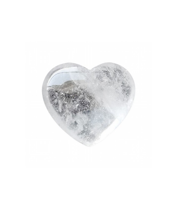 Cuarzo cristal de roca tallada en forma de corazón para decoración o terápia de Feng-shui.

Medida: 4 x 3,6 x 0,2cms.