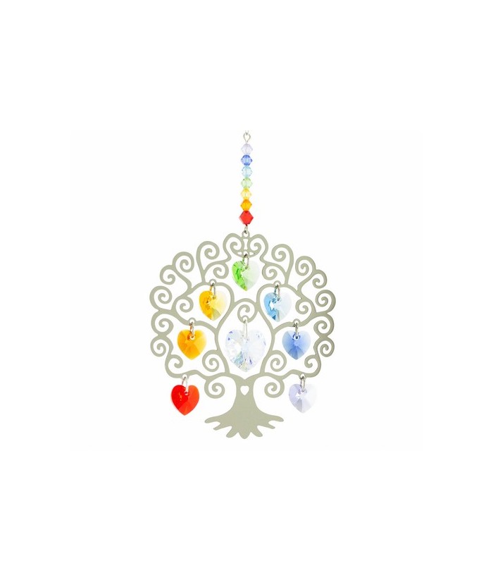 Cristal Chakras Árbol de la Vida
Ese adorno para tu hogar combina dos elementos altamente simbólicos: el árbol de la vida y lo