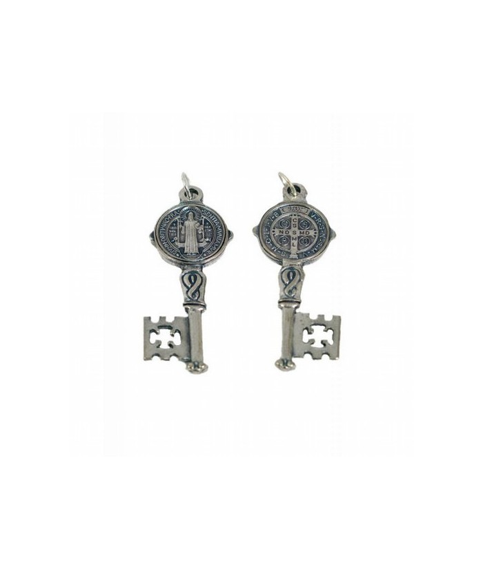 Amuleto Llave San Benito Mini Plateada con oracion (3.5 x 1,2 cm)
Ref.: AM0607