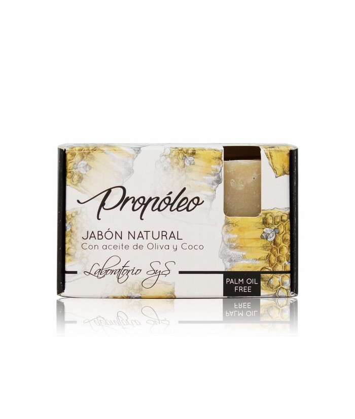 El Jabón Natural SyS PREMIUM 100g PROPOLEO  está elaborado artesanalmente en frío y con ingredientes naturales.

Contienen ex