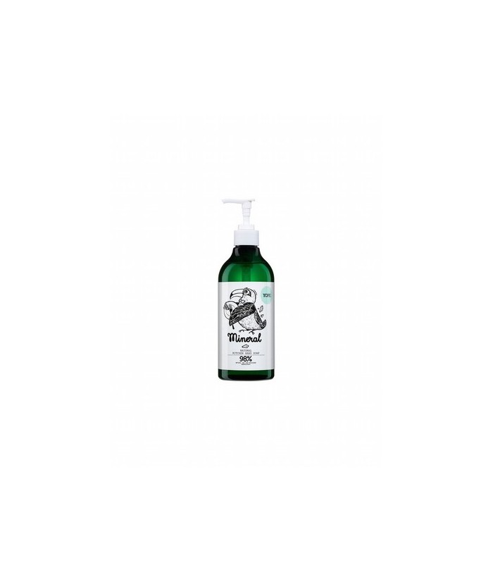 Jabón de manos hidratante con aroma fresco formulado especialmente para las necesidades de la cocina.

Con elementos limpiado