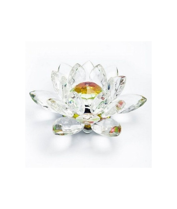 Flor de loto cristal irisado.

Bola interior de la flor Ø40mm de diámetro.