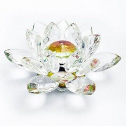 Flor de loto cristal irisado.

Bola interior de la flor Ø70mm de diámetro.