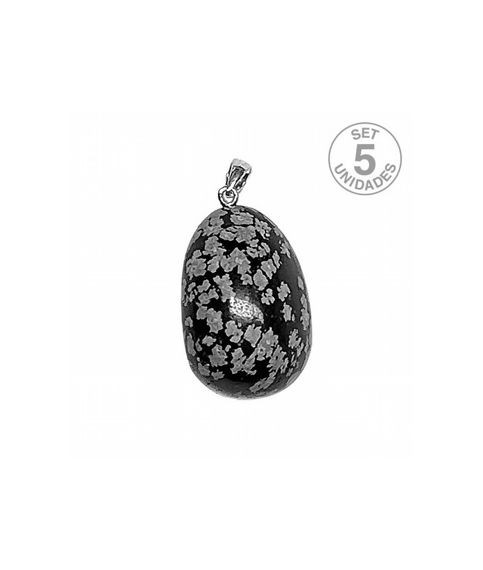 Colgante Obsidiana Nevada rodado engarce plata.

PRECIO UNIDAD. SE VENDE INDIVIDUAL
