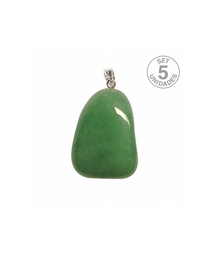 Colgante Cuarzo Verde rodado engarce plata.

PRECIO UNIDAD. SE VENDE INDIVIDUAL