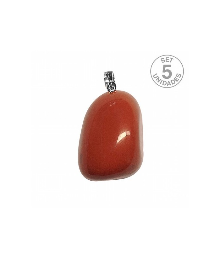 Colgante Jaspe Rojo rodado engarce plata.

PRECIO UNIDAD. SE VENDE INDIVIDUAL