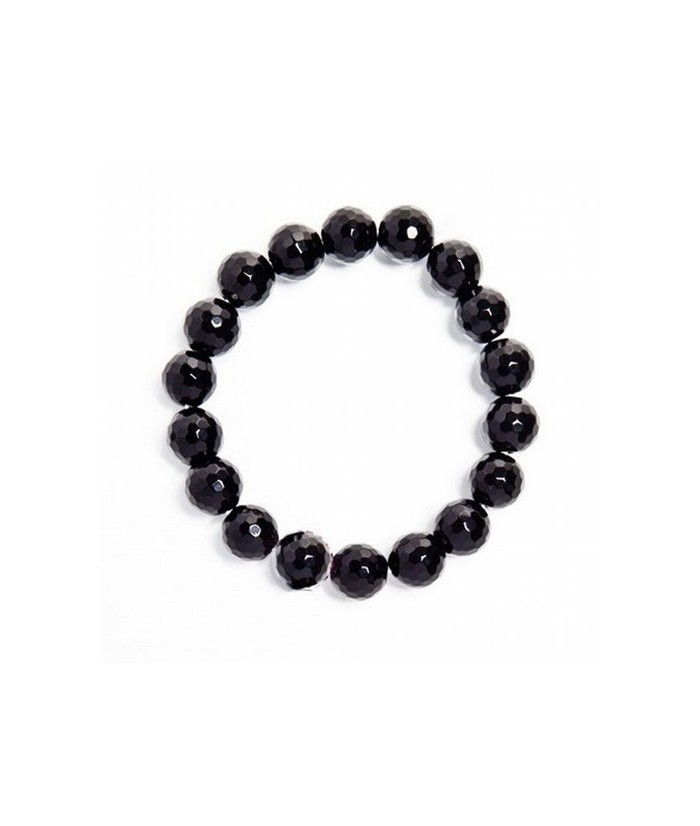Pulsera de bola de 10 mm facetada de Onix.