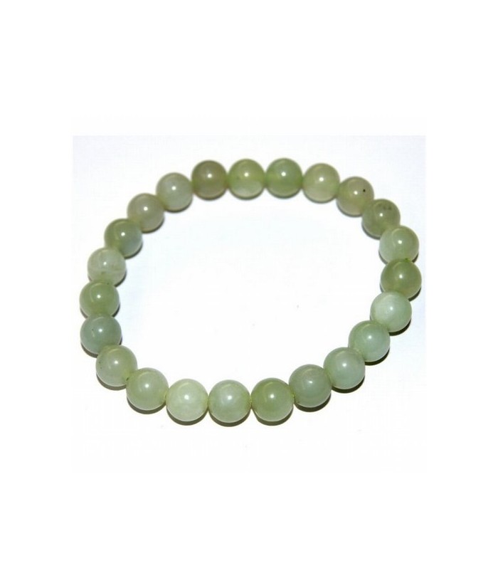 Pulsera de jade Verde en Bola de 8mm.

Engarzada con goma elástica.