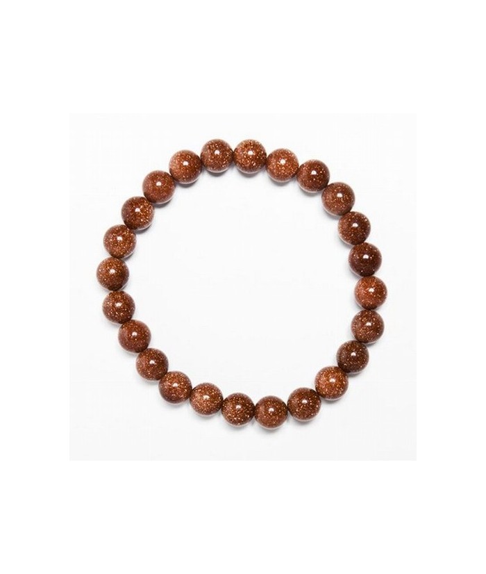 Pulsera de Aventurina Dorada en bola de 6mm.
Engarce goma elástica.