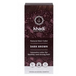 Tinte natural Khadi que proporcionan un tono castaño oscuro natural al cabello.

Formulaciones ayurvedas de larga permanencia