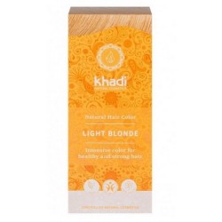 Tinte natural Khadi que proporcionan un tono rubio claro natural al cabello.

Formulaciones ayurvedas de larga permanencia pa