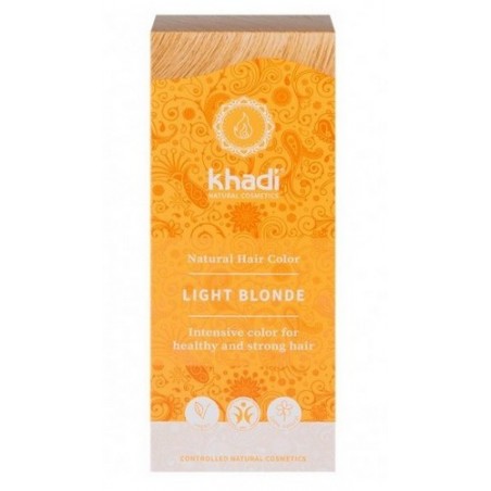Tinte natural Khadi que proporcionan un tono rubio claro natural al cabello.

Formulaciones ayurvedas de larga permanencia pa