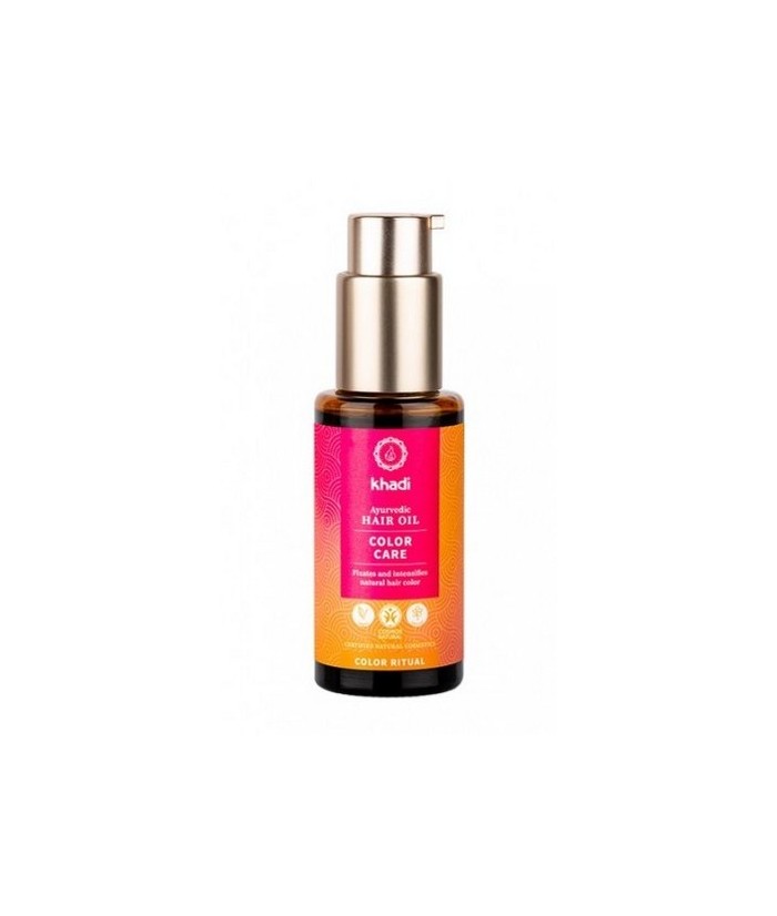 Aceite ayurveda Cuidado del Color Khadi: diseñado especialmente para fijar y realzar los resultados de color después de teñir e