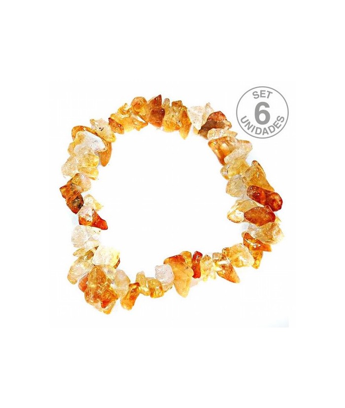 Pulsera Chip Citrino.
Presentada en jinete de cartón con nombre de mineral y su propiedad.
PRECIO UNIDAD