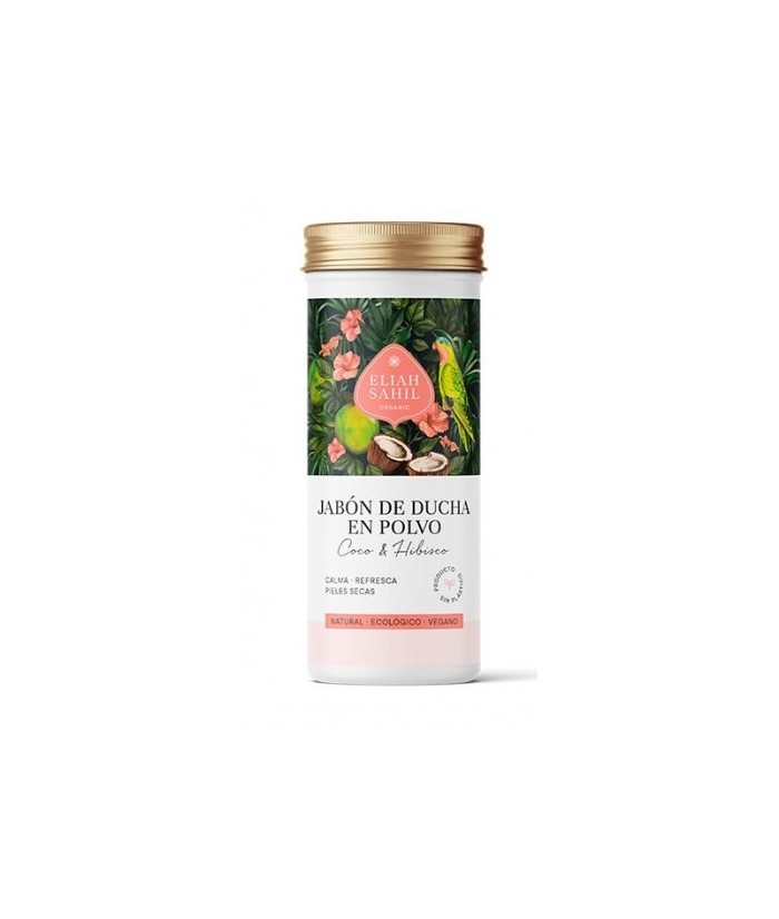 Jabón de ducha de Coco & Hibisco en polvo, limpia la piel de forma natural, hidrata y refresca.

Jabón elaborado con cáscara 
