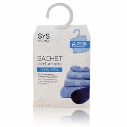 El Sachet Perfumado sys 12 g. Ropa Limpia  perfuma con intensidad, durante 6 semanas, armarios y cajones.

Únicamente colocan