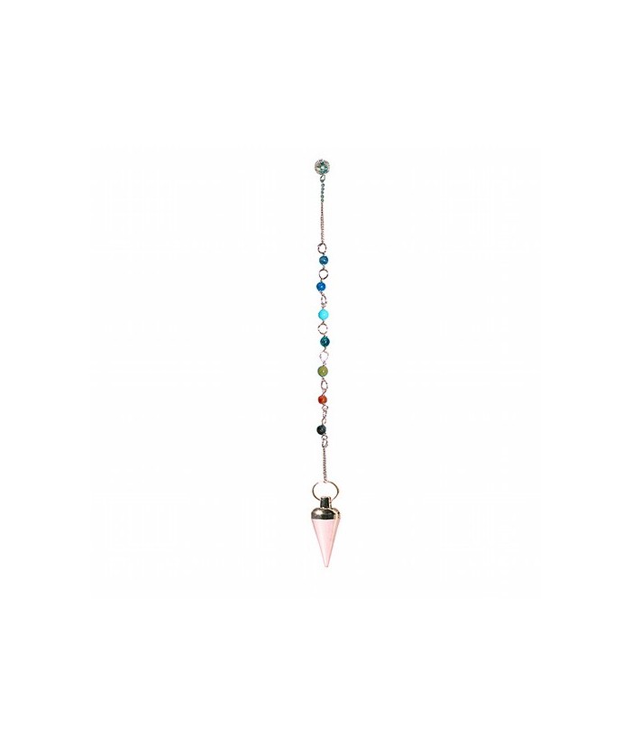 PENDULO METALICO BALA COBRE CADENA CHAKRAS