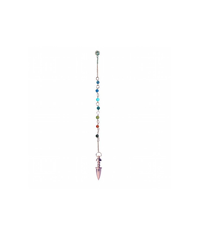 PENDULO METALICO FORMA PARTIDA COBRE CHAKRAS