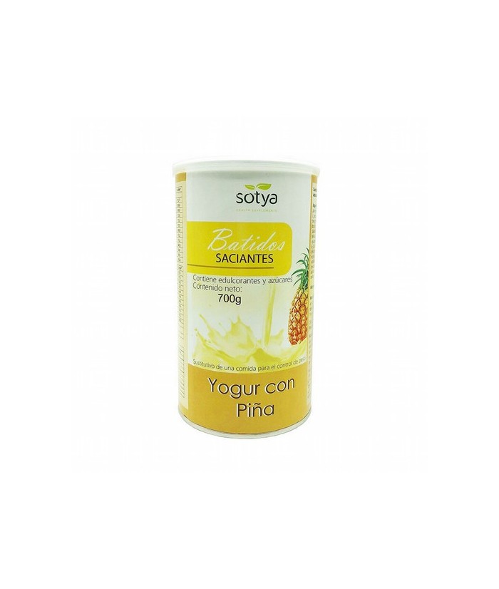 BATIDO SACIANTE DE YOGUR-PIÑA 700 G SOTYA
 
Aplicaciones
Alimento complementario recomendado en dietas de adelgazamiento
Di